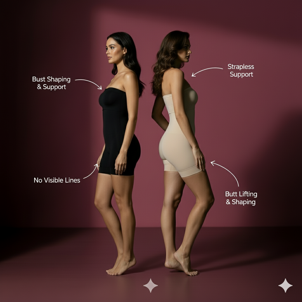 Pack of 2 Combo Body Shapers - Cotton Spandex Blend