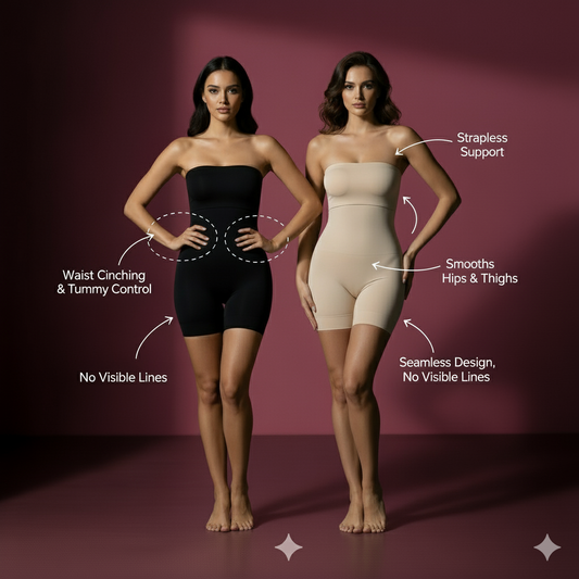 Pack of 2 Combo Body Shapers - Cotton Spandex Blend