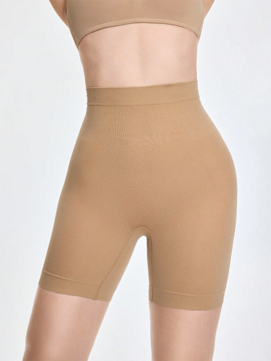 Nude High-Waist Tummy & Thigh Shaper - Premium Spandex Body Contouring