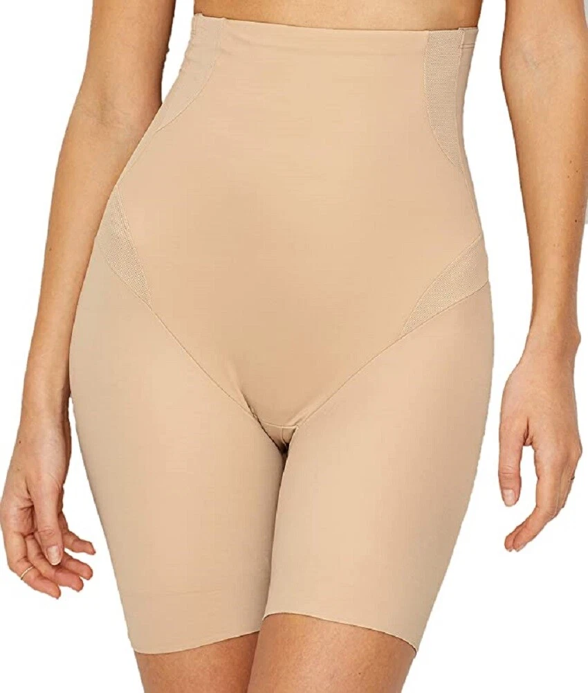 Nude Tummy & Thigh Shaper - Seamless High-Waist Spandex Body Contouring