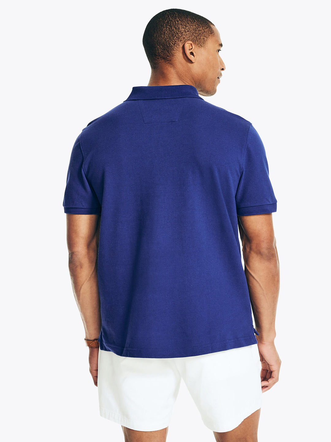 Cotton Polo T-Shirt - Men's Classic Blue Short Sleeve