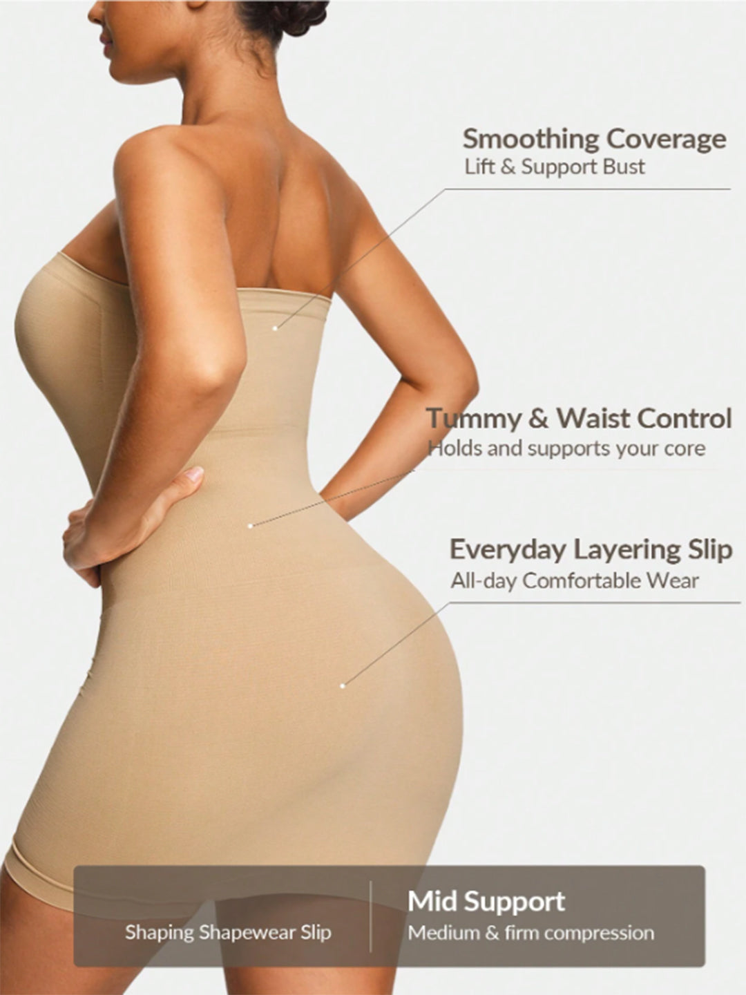 Nude Complete Body Shaper - Bust Lift, Tummy Control & Natural Butt-Lift