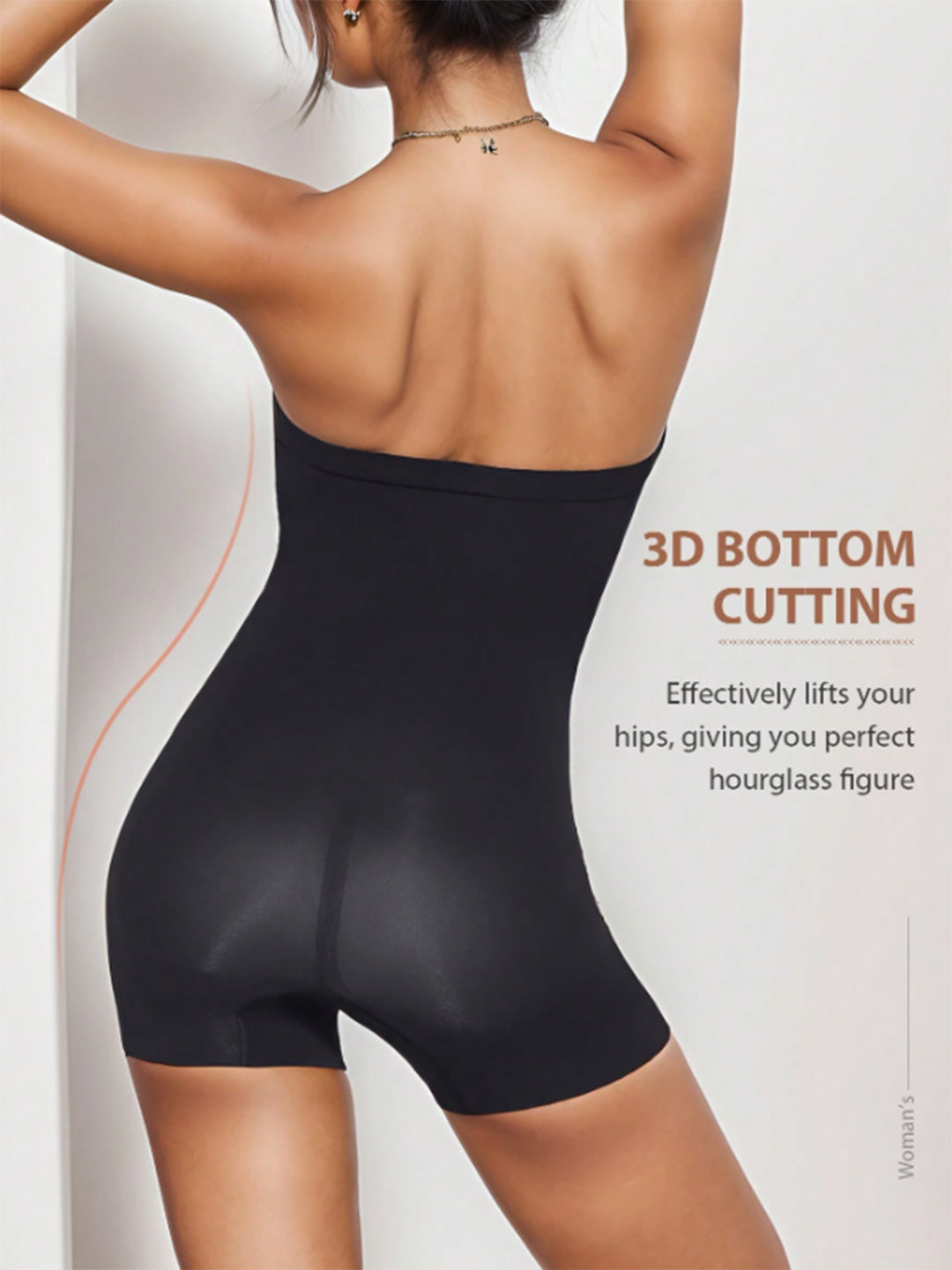 Black Strapless Bodysuit - Push Up Breast, Flatten Tummy & Natural Butt Lift