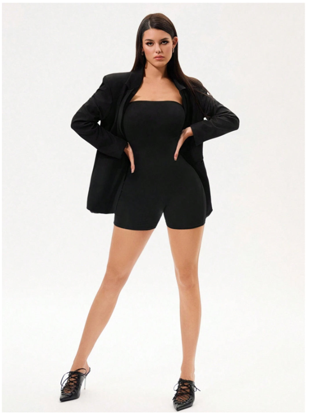 Black Strapless Bodysuit - Push Up Breast, Flatten Tummy & Natural Butt Lift