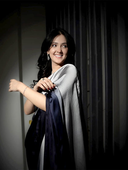 Exquisite Satin Silk Saree - Premium Designer Drape