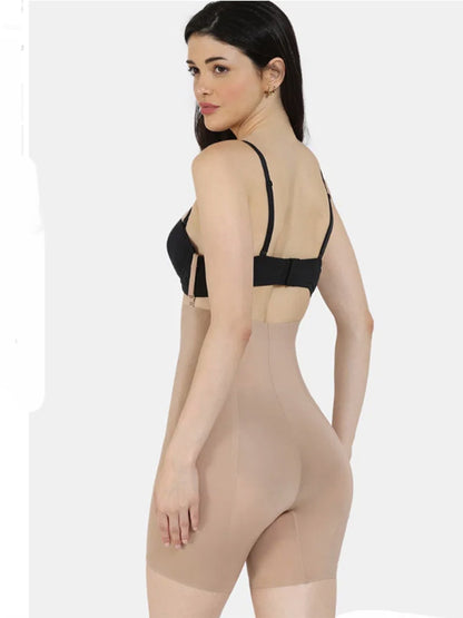 Nude High-Waist Tummy & Thigh Shaper - Seamless Body Sculpting Shorts