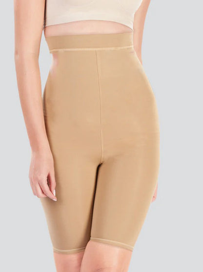 Nude High-Waist Tummy & Thigh Shaper - Ultra-Slim Spandex Body Contouring