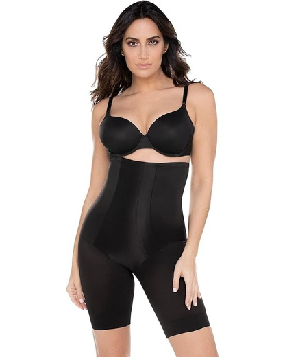 Black High-Waist Shapewear Shorts - Premium Spandex Body Shaper