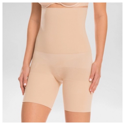 Nude Tummy & Thigh Shaper - High-Waist Spandex Body Contouring