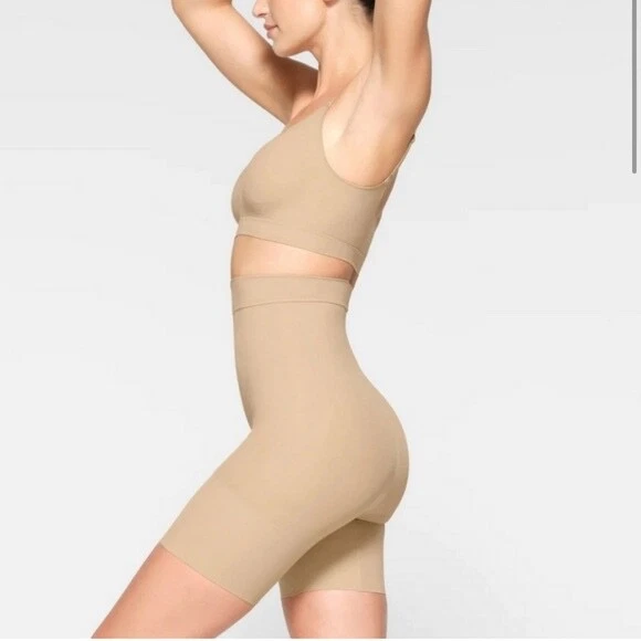 Nude Tummy & Thigh Shaper - High-Waist Spandex Body Contouring