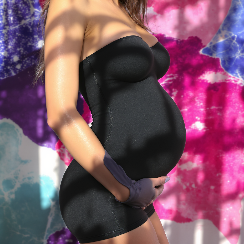 Black Maternity Shapewear Body Shapewear- Comfortable Pregnancy Shaper