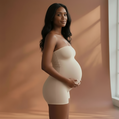 Nude Maternity Shapewear Bodysuit  - Gentle Pregnancy Support