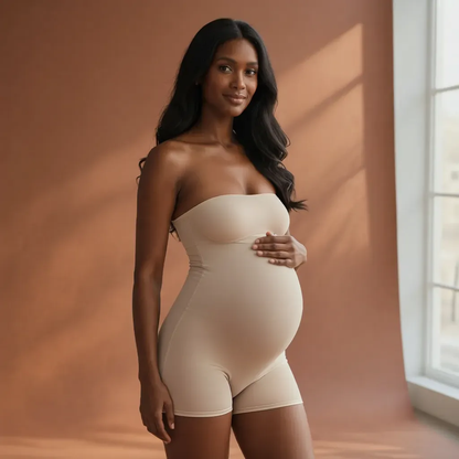 Nude Maternity Shapewear Bodysuit  - Gentle Pregnancy Support