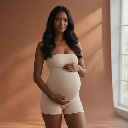 Nude Maternity Shapewear Bodysuit  - Gentle Pregnancy Support